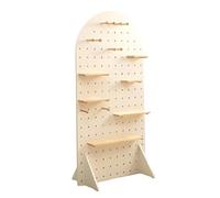 Adjustable 1pc Freestanding Pegboard Room Divider - White 120x60cm for Home Office Trade Shows & Events - Versatile & Display Solution