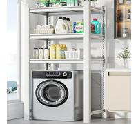 Adjustable 2/3 Tier Over Washer & Dryer Storage Shelf Heavy Duty Steel for Bathroom Space-Saving Rack Perfect for Laundry Room Washer & Dryer Accessories