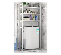 Adjustable 2/3 Tier Washing Machine Shelf - Space-Saving nizer Rack for Bathroom Toilet & Kitchen - White Storage Stand 69x30x181cm - Maximize Space Efficiency & Storage Solutions