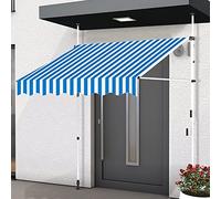 Adjustable 2.5m Freestanding Patio ning with Crank Garden Sune for Balcony & Door Waterproof Outdoor Canopy Perfect Sun & Rain Protect