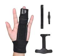 Adjustable 2 Finger Stabilizer Splint With Trigger, Metal Immobilizer Treatment For Sprains, Arthritis, Mallet Injuries, Full Hand And Wrist Support -