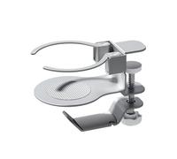Adjustable 2 in 1 Clamp On Cup Holder with 360°Rotating Headsets Hanger Hook for Office Gaming Desks 5kg Hook Load