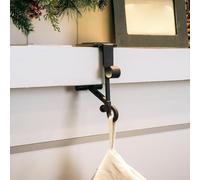 Adjustable 2-in-1 Garland & Stocking Holder, No-Drill Christmas Stocking Holder, For Fireplace, Dining Table, Windowsill Decor(Hook 2 - Single Load)