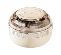 Adjustable 2-in-1 Tablet Splitter with Clear Cover and Built-in Pill Storage Compartment for Accurate Dosing and Moisture Protection (white)