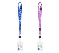 Adjustable 2-Pack Retractable Lanyards with Protector, Waterproof - Perfect for Cards, Cruise Ship, Nurse, Teacher, Student