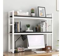 Adjustable 2-Tier Desk Shelf - Computer Desk nizer, Printer Stand, Open Storage Rack, Height 115 x 24 x 90 cm, Ideal for Home Office and Workspace Management