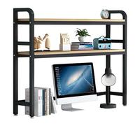 Adjustable 2-Tier Desktop Bookcase Shelf Rack - Versatile Storage Solution for Home, Office, Dorm - Stylish Display for Books, Decor, and More