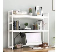 Adjustable 2-Tier Desktop Shelf for Computer, Printer Stand & Open Storage, Home Office nizer, D: 95 x 24 x 90 cm, Space-Saving Workstation Furniture