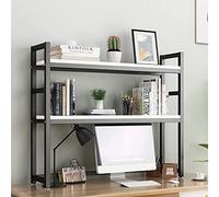 Adjustable 2-Tier Desktop Shelf for Computer, Printer Stand & Open Storage nizer, Space-Saving Design, 75 x 24 x 90 cm, Ideal for Home Office & Workspace.