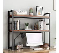 Adjustable 2-Tier Desktop Shelf for Computer, Space-Saving nizer with Printer Stand & Open Storage Rack, Ideal for Home Office & Workspace nization