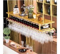 Adjustable 2-Tier Industrial Ceiling Hanging Wine Rack - Space-Saving Bistro Storage Shelves for Home Bar Dining Room & Kitchen (Size: 60x30cm/23.6x11.8in)