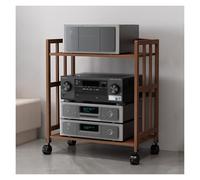 Adjustable 2-Tier Mobilerage Cabinet - Perfect Stand for Home Audio/Video Systems, nize AV Gear Easily & Efficiently on Wheels