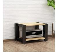 Adjustable 2-Tier Open Storage Rack Stylish HiFi Shelf Wooden Bookshelf Versatile 3/4/5-Tier for Home & Office Natural Finish