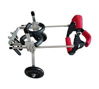 Adjustable 2 Wheel Assisted Walker, Portable Aluminum Alloy Dog Wheelchair ( S)