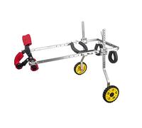 Adjustable 2-Wheel Dog Wheelchair Foldable Pet Stroller for Rear Leg Support Aids Paralyzed Pets Easy Assembly Medium Size - Help Your Furry Friend Regain Mobility