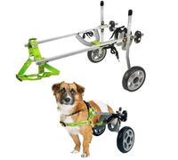 Adjustable 2-Wheel Dog Wheelchair for Did Pets Paralysis Support Weak Hind Legs Dog Stroller for Injured Animals (XXXS)