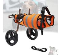 Adjustable 2-Wheel Dog Wheelchair for Small/Medium Dogs Lightweight Mobility Aid for Back Leg Support Pet Cart & Hip Brace Durable & Comfortable (Brown Size C)