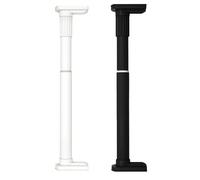 Adjustable 27-32mm Extendable s No Drill Hanging Rods for Doorway & Bathroom 55-368mm Length Black Fits 368-418cm Spaces