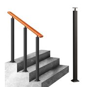 Adjustable 270° Iron Baluster Posts for Stairs 95cm 37.4in Safe Railing Kit Flat Brackets Metal Stair Rail Supports Perfect for Home & Commercial Use
