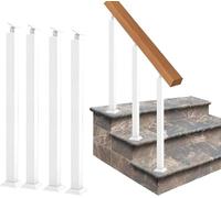 Adjustable 270° Metal Stair Railing Indoor & Outdoor il Side & Front Mount Easy Installat Safe Balustrade for Stairs Size: 85 cm
