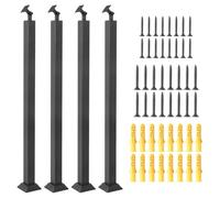 Adjustable 270° Stair Railing Posts Set of 4 Square Indoor/Outdoor Balusters for Decks & Stairs 3.28ft (100cm) Height Durable and Stylish Support for Safety.