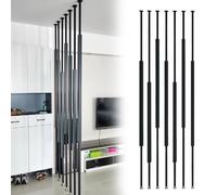 Adjustable 290cm Black Room Divider - 5 Freestanding Iron Privacy ions for Home & Office Space Separator with Stable Feet for Smart nization & Enhanced Privacy