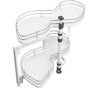 Adjustable 2Tier SlideOut Drawer Organizer for Kitchen Cupboards Perfect for 800mm & 900mm Corner Base Cabinets (Right Opening) Maximize Storage Space!