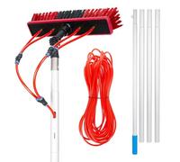 Adjustable 3 12m Window Cleaning Pole with 180° Rotatable Brush Head Lightweight Aluminum for So Panel & Photovoltaic Cleaning 55CM Brush Ideal for High Reach Cleaning