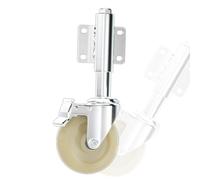 Adjustable 3-5 Inch Gate Wheels with Brake Nylon Casters for Wood & Metal Gates Non-Slip & Silent Design Heavy-Duty Spring-Loaded Support 3-Inch Color Options.