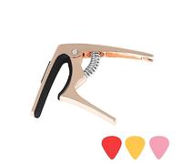 Adjustable 3 In1 Guitar Capo Metal & Silicone Pad Sliding Capo With 3 Picks For 4 Strings 6 Strings Guitar Tuning Tone Guitar Sliding Capo Adjustable Guitar Capo For Acoustic Guitar Rolling Capo Capo