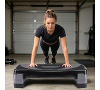 Adjustable 3-Level Aerobic Step Platform, Non-Slip Fitness Workout Stepper, Portable Exercise Step for Home Gym Cardio Training, Full Body Fat Burning & Muscle Shaping