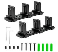 Adjustable 3-Roller Sliding Closet Door Floor Guide Kit- for Bypass/Double Bypass Doors (1 Pack / 2 Packs Options) (3-Roller Guide - 2 Pack)