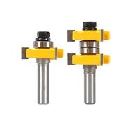 Adjustable 3 Teeth Tongue Milling Cutter Set Of 2pieces For Cabinet Doors And Flooring Woodworking Project Router Bit