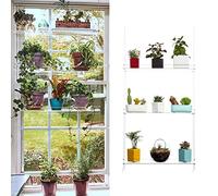 Adjustable 3-Tier Acrylic Hanging Plant Shelf - Transparent Wall Floating Shelves for Windows Bedroom Bathroom Living Room & Balcony - Perfect Flower Display Stand for Indoor & Outdoor Use
