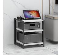 Adjustable 3-Tier AV Rack Modern Wooden Hi-Fi Stand for o Equint & CD Players Slish Floor Standing Sto Cabinet for Home Theater & Entertainment Systems