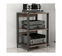 Adjustable 3-Tier Home Audio Rack, 55cm Wide HiFi Stand, Multi-Level Organizer Cabinet, Sturdy Shelving for AV Equipment, Modern Design for Home Theater