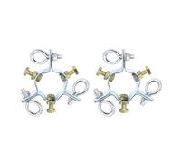 Adjustable 3 Way Antenna Masts Guy Wire Clamp, Guy Wires Mast Ring, Fits 2-1/4" Antenna Masts - 2 Pcs