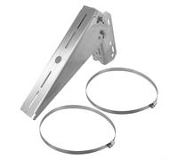 Adjustable 30 Degree Solar PV Bracket for Single Panel, Robust Aluminium Alloy Pole or Wall Mount System, Easy DIY Installation with Steel Screws, Silver