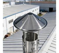 Adjustable 304 Stainless Steel Chimney Cowl - Heavy Duty Rain Cover & Bird Proof Cap for Wood Burners Gas Fires & Disused Chimneys Cone 200mm (7.9 in)