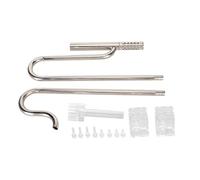 Adjustable 304 Stainless Steel Inflow Outflow Pipe Set, Aquarium Lily Pipe with Surface Skimmer, Metal Inlet Outlet Pipes for Fish Tank Filter System with Acrylic Holders (16mm Water with 16mm
