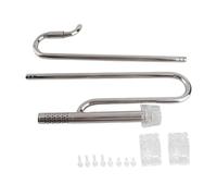 Adjustable 304 Stainless Steel Inflow Outflow Pipe Set, Aquarium Lily Pipe with Surface Skimmer, Metal Inlet Outlet Pipes for Fish Tank Filter System with Acrylic Holders (12mm Outlet with 12mm