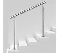 Adjustable 304 Stainless Steel Outdoor Stair Railing with Installation Kit - Safety il Support Bar Perfect for Decks and Steps