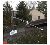 Adjustable 304 Stainless Steel Roof Chimney Bracket Support Kit - Secure Your ve Pipe with Durable Design No Fear of Winds (170mm)