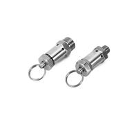 Adjustable 304 Stainless Steel Safety Pressure Relief Valve 1/4 1/2" BSPT NPT Male 0.5-10 Bar for Air Compressor Cooker Homebrew(1/4",NPT,5 Bar Fixed)
