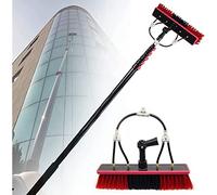 Adjustable 30FT Water Fed Pole Kit 180° Rotatable Brush Head for Teles Window Cleaning Ideal for s Solar Panels & Outdoor s (3.6 11M)