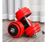Adjustable 30KGS Barbell & Dumbbell Set Ergonomic Fitness Exercise in Home Gym