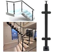 Adjustable 33.4" s Railing Post System304 Stainless Steel with 4 Clamps for Indoor/Outdoor Use Perfect for Dec Balconies Stairs & Attics