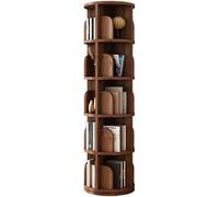 Adjustable 360° Rotating Kids Book Stand - Space-Saving Multi-Tier Walnut Bookshelf Organizer for Children's Room & Play Area - Easy Access & Fun Reading for Kids (39 x 162 cm)
