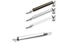 Adjustable 4 Color Soft Close Door Closer 35KG Pneumatic with Speed Control Positioning Stop & Protective Holder - Hardware Accessory (White)