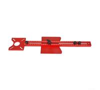 Adjustable 4-in-1 Router Jig Guide for Circles and Grooves, Aluminum Milling Bracket with 443/533mm Range, Red Metal Tool(b)
